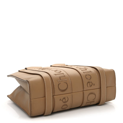 Chloe Calfskin Small Woody Tote Light Tan 6 of 23