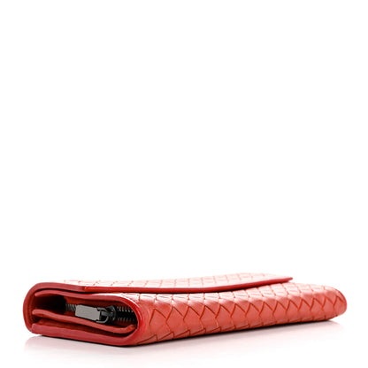 Bottega Veneta Nappa Intrecciato Continental Wallet Red 4 of 14