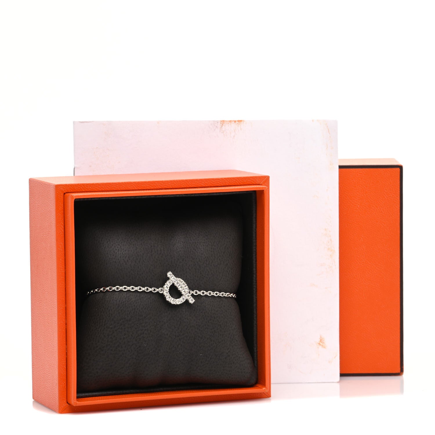 Hermes 18K White Gold Diamond Finesse Bracelet XS 5 of 5