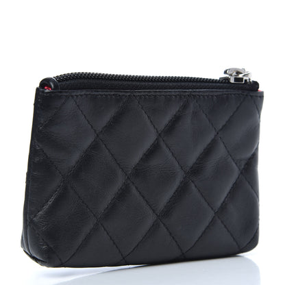 Chanel Calfskin Quilted Cambon Key Pouch Black 3 of 7