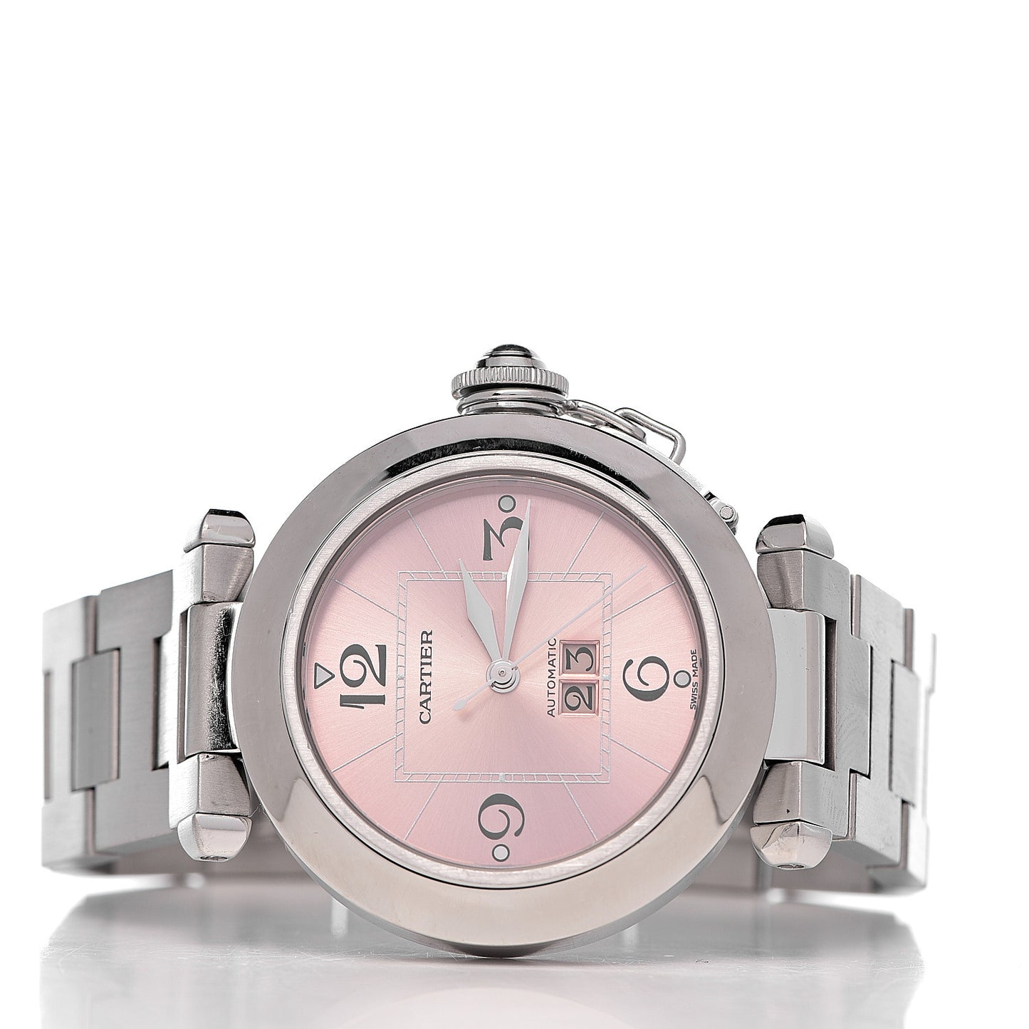 Stainless Steel 35mm Pasha C Big Date Automatic Watch Pink
