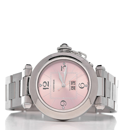 Cartier Stainless Steel 35mm Pasha C Big Date Automatic Watch Pink 3 of 8
