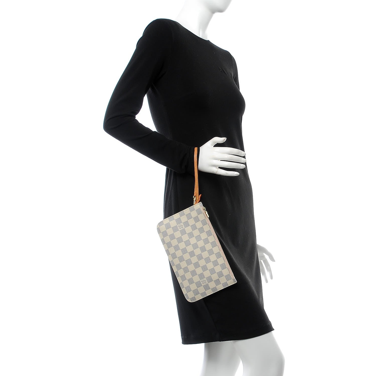Louis Vuitton Damier Azur Neverfull MM GM Pochette Rose Ballerine 2 of 8