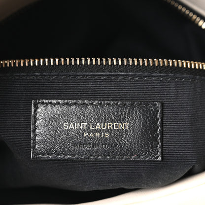 Saint Laurent Lambskin Quilted Small Loulou Puffer Monogram Chain Satchel Blanc Vintage Blanc Vintage 6 of 10