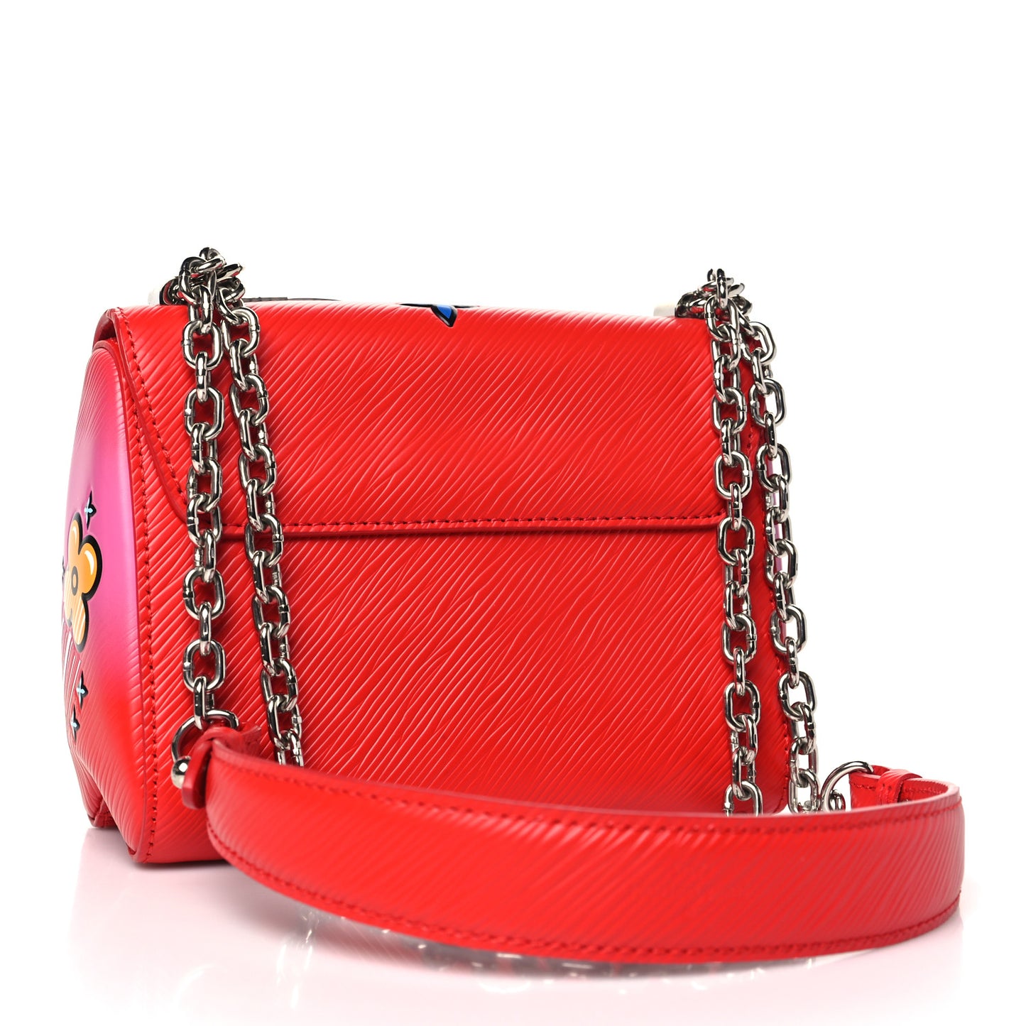 Epi Kawai Blossom Twist Shoulder Bag Coquelicot