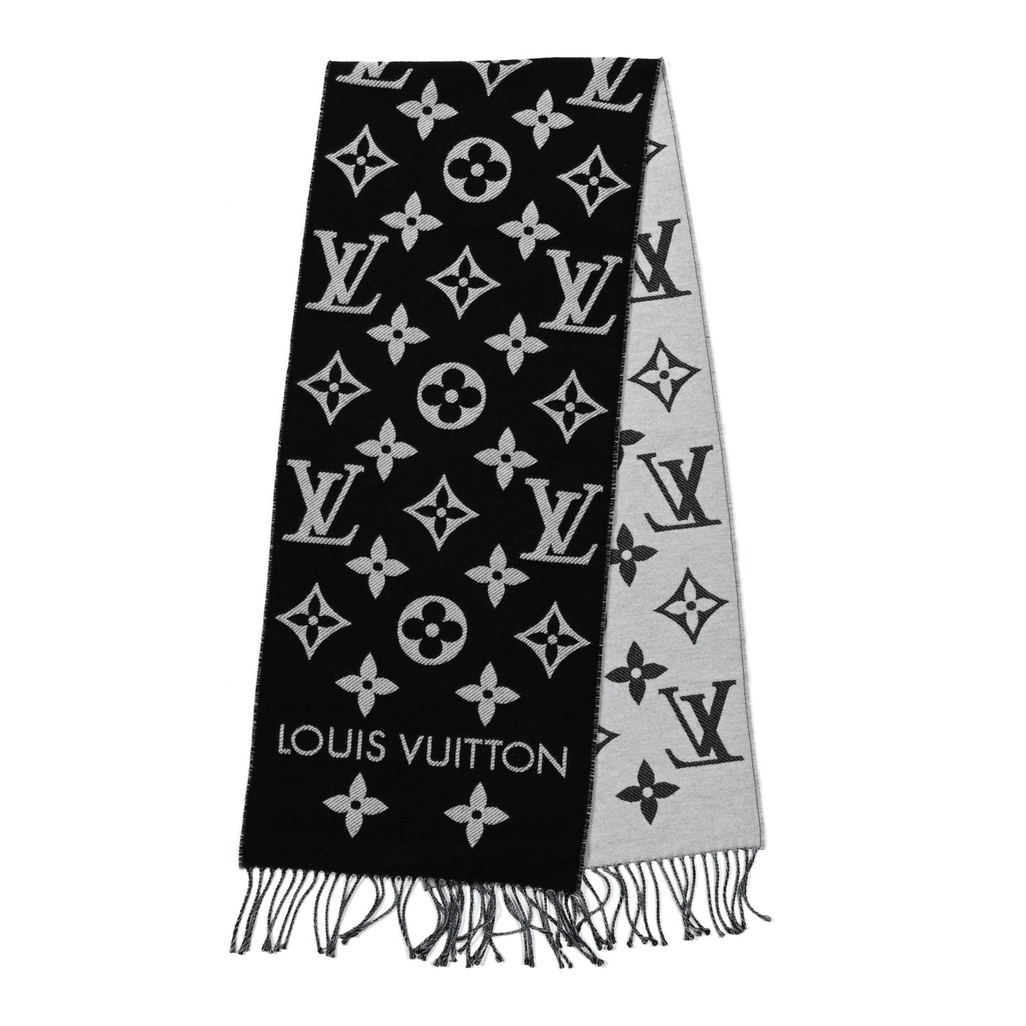 Wool Simply LV Scarf Black