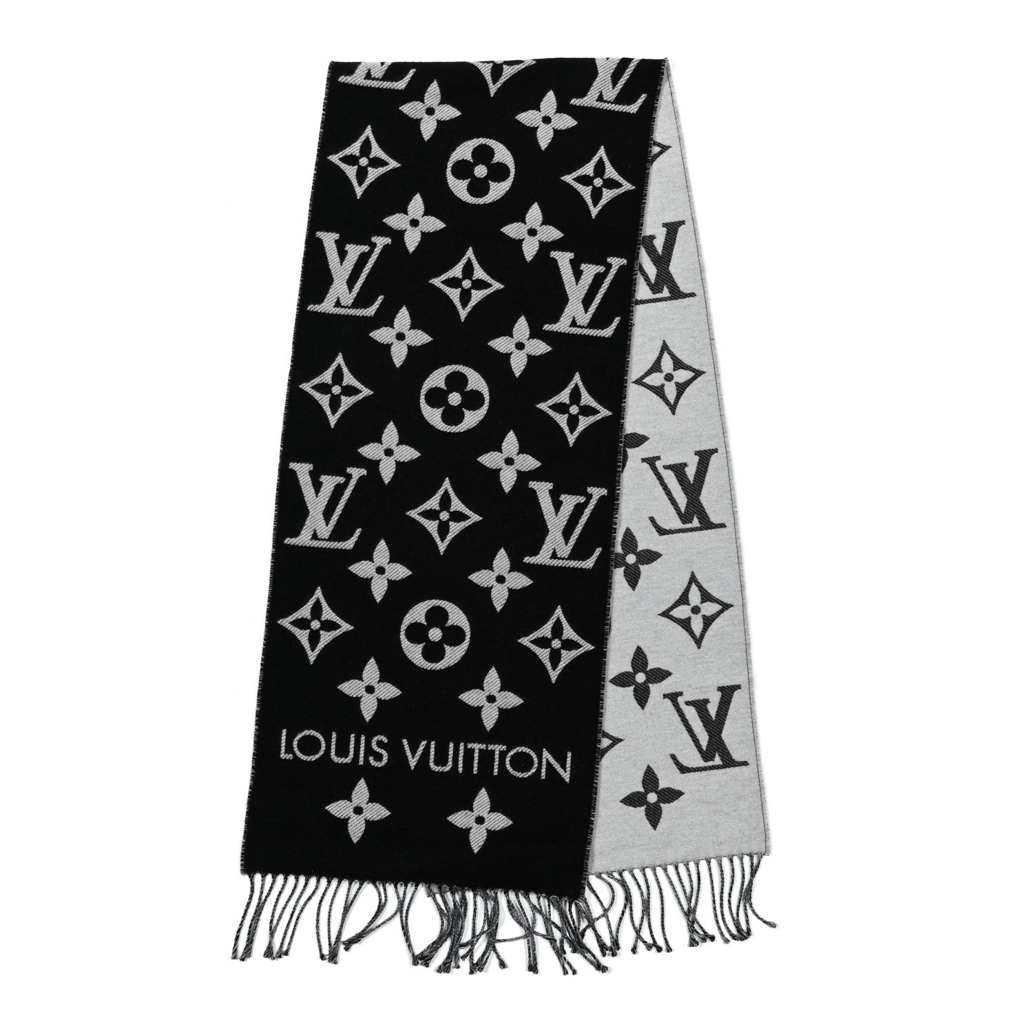 Louis Vuitton Wool Simply LV Scarf Black 2 of 3