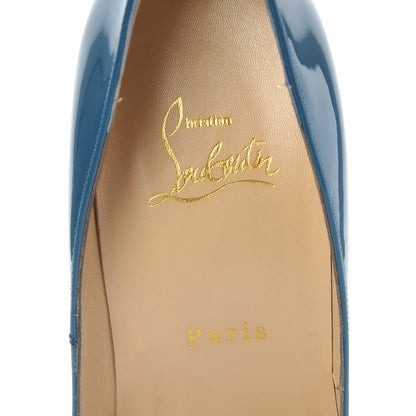 Christian Louboutin Patent Lady Peep 150 Pumps 39.5 Ocean 5 of 9