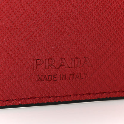 Prada Saffiano Bi-Fold Wallet Black Fuoco 8 of 12