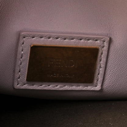 Fendi Vitello Seta Shiny Nappa Medium Peekaboo Iconic Satchel Moresco Rosa Doll 7 of 12