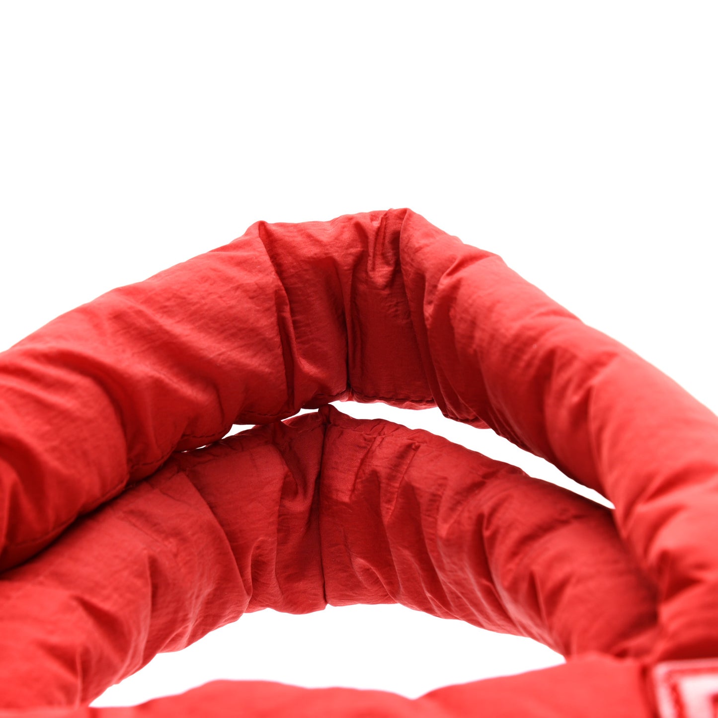 Nylon Quilted Small Coco Cocoon Tote Red