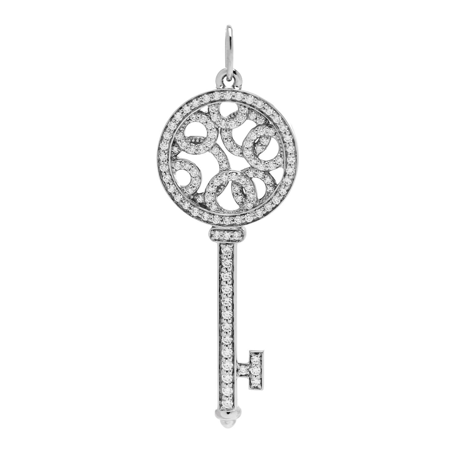 Tiffany Platinum Diamond Small Bubbles Key Pendant 1 of 5
