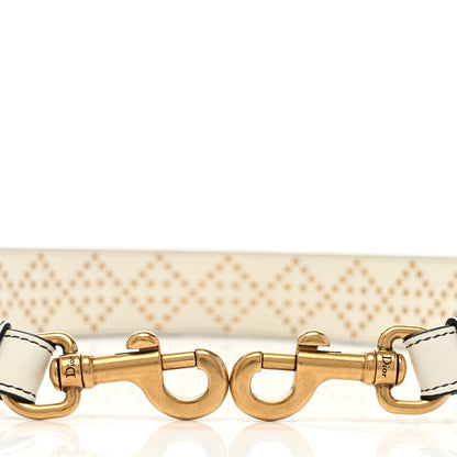 Christian Dior Calfskin Cannage Studded Supple Lady Dior Shoulder Strap White 4 of 4