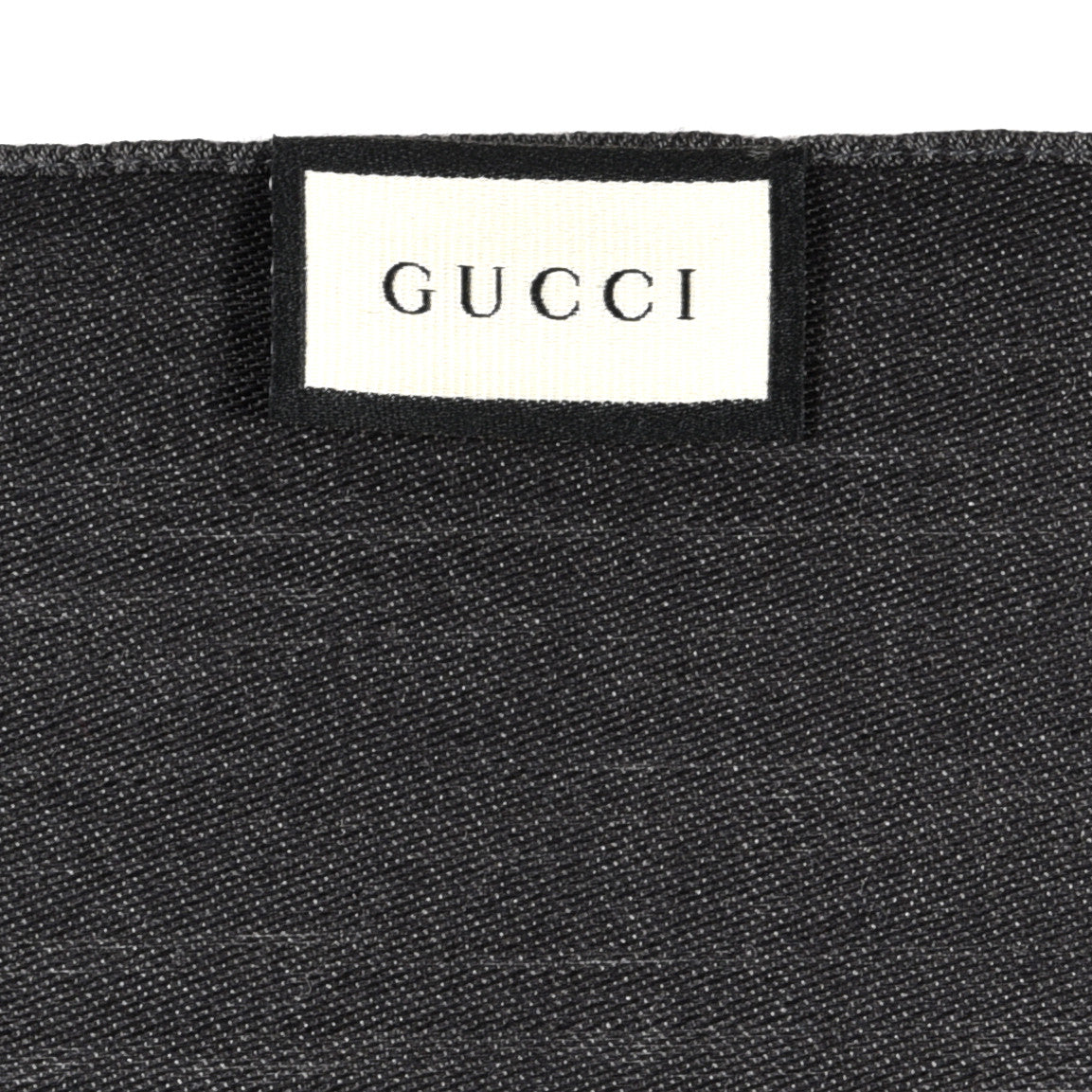 Gucci Wool Silk GG Monogram GGNat Plus Scarf Anthracite 5 of 5