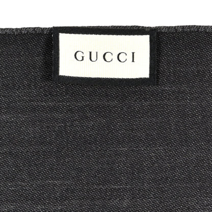 Gucci Wool Silk GG Monogram GGNat Plus Scarf Anthracite 5 of 5