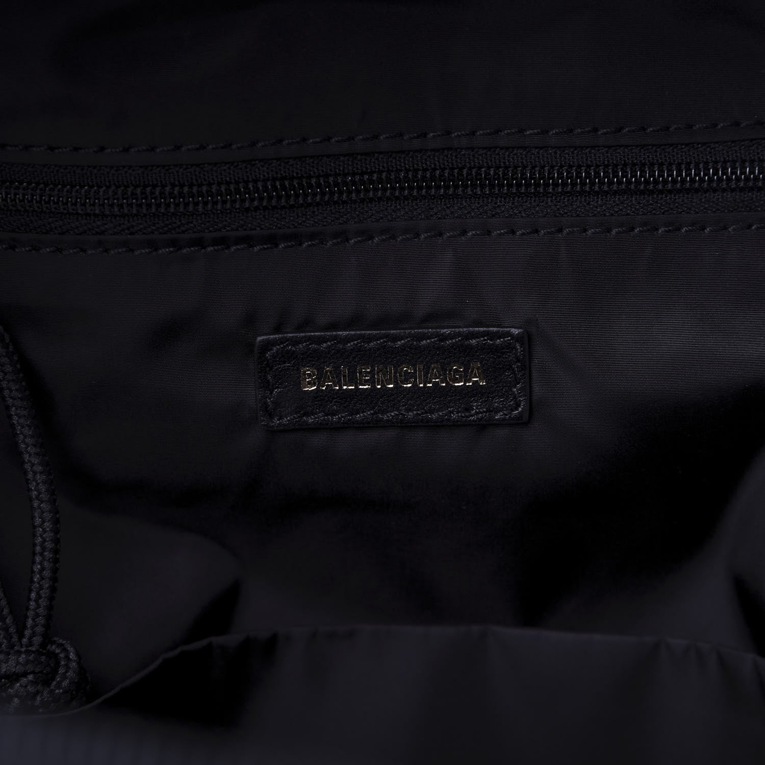 Balenciaga Sport Nylon Logo Embroidered S Wheel Backpack Black White 7 of 8