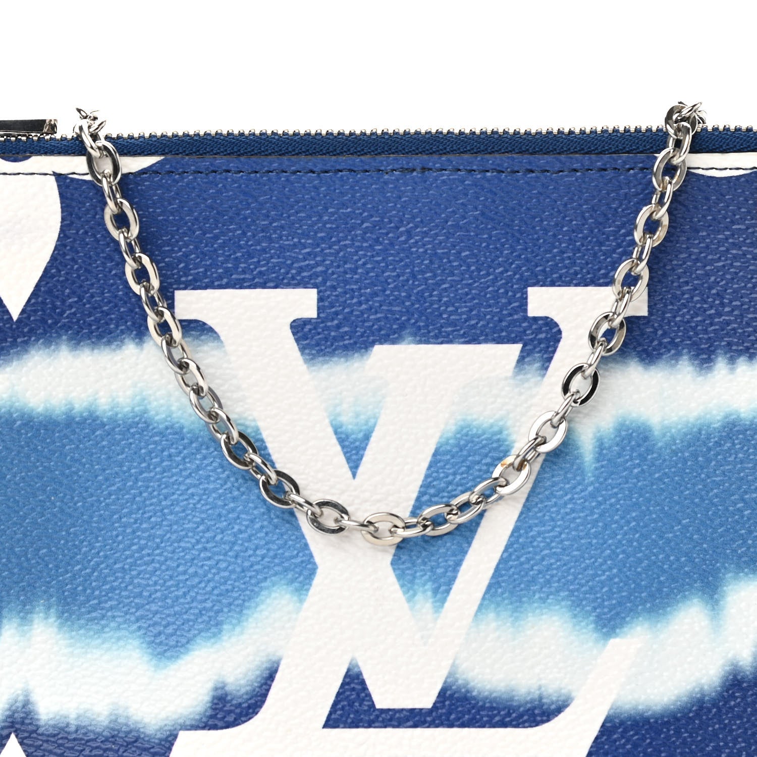 Louis Vuitton Monogram Giant Escale Double Zip Pochette Blue 9 of 13