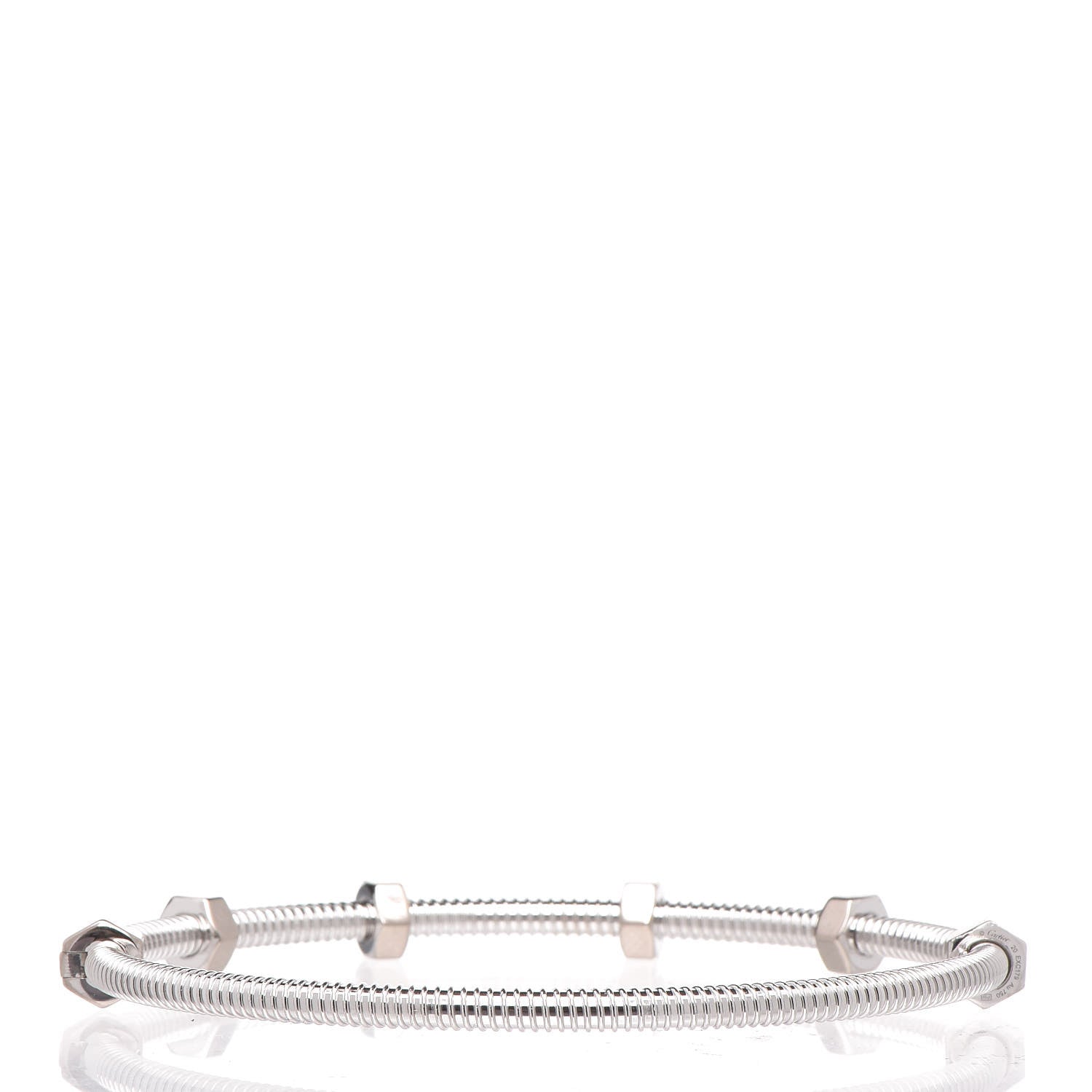 Cartier 18K White Gold Ecrou de Bracelet 3 of 7