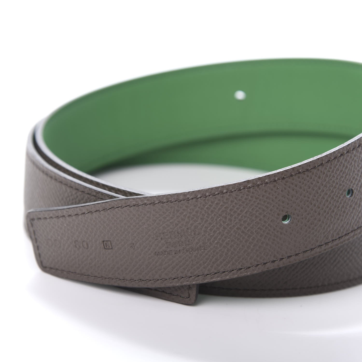 Hermes Swift Epsom 32mm Belt Strap 80 Bambou Etain 5 of 5