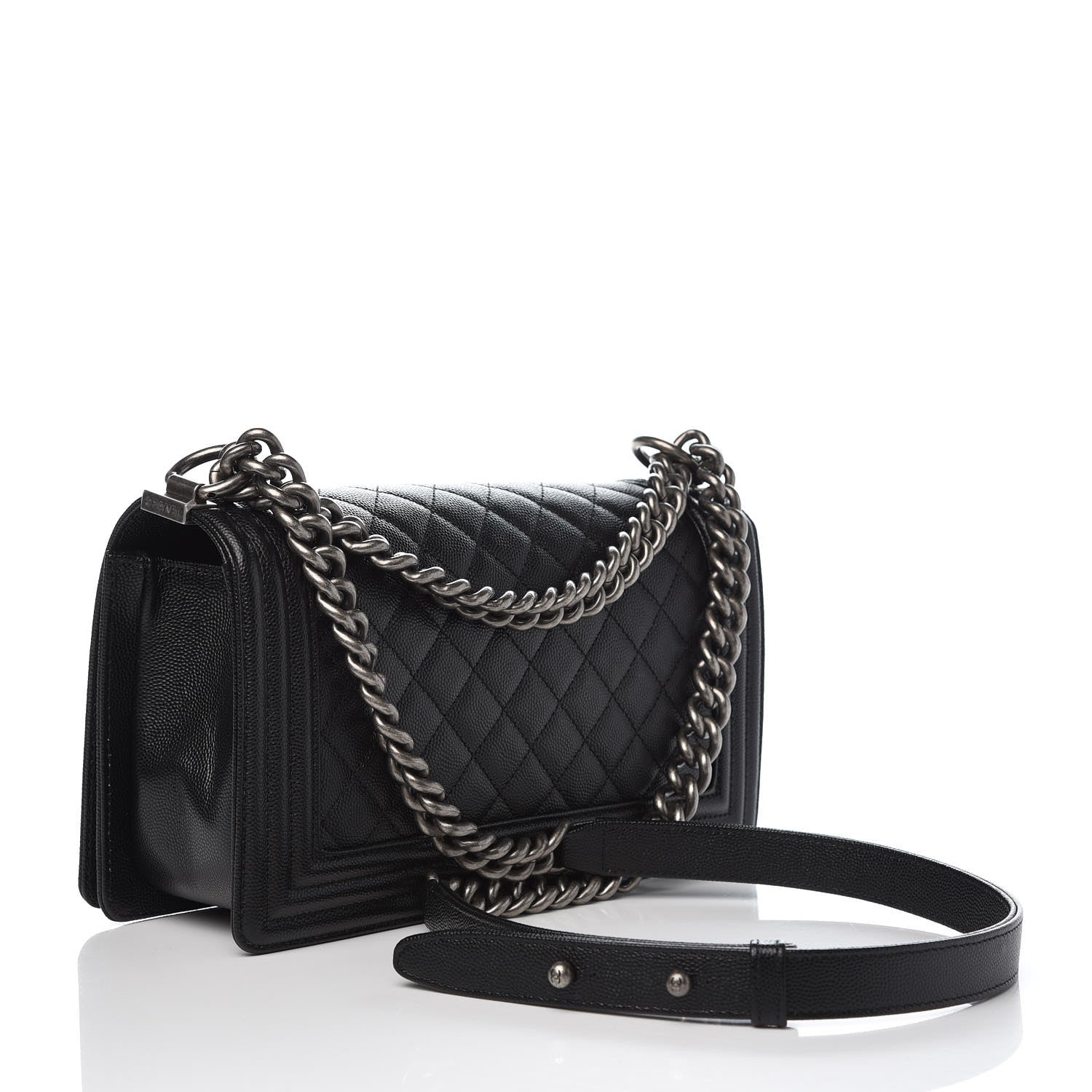 Chanel Caviar Quilted Medium Boy Flap Black 3 of 7
