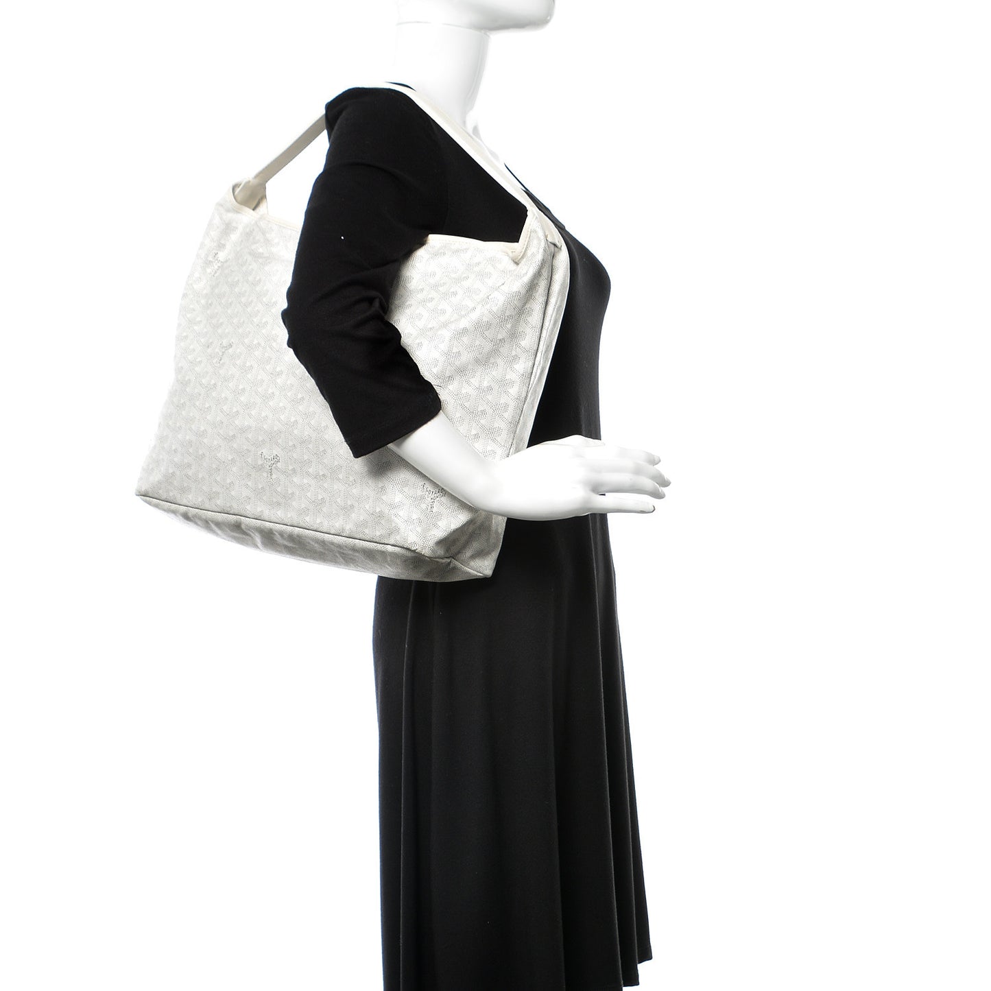 Goyardine Fidji Zip Hobo White