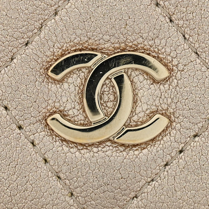 Chanel Metallic Lambskin Quilted Mini Wallet On Chain WOC Gold 12 of 14