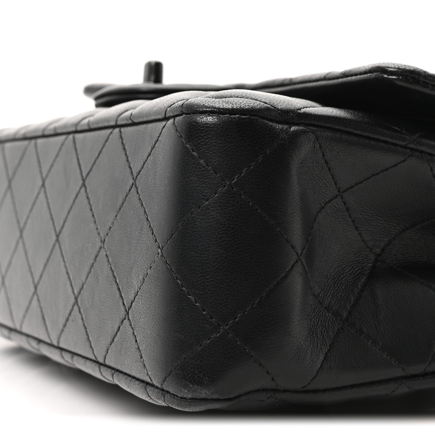 Chanel Lambskin Quilted Medium Double Flap So Black 10 of 10