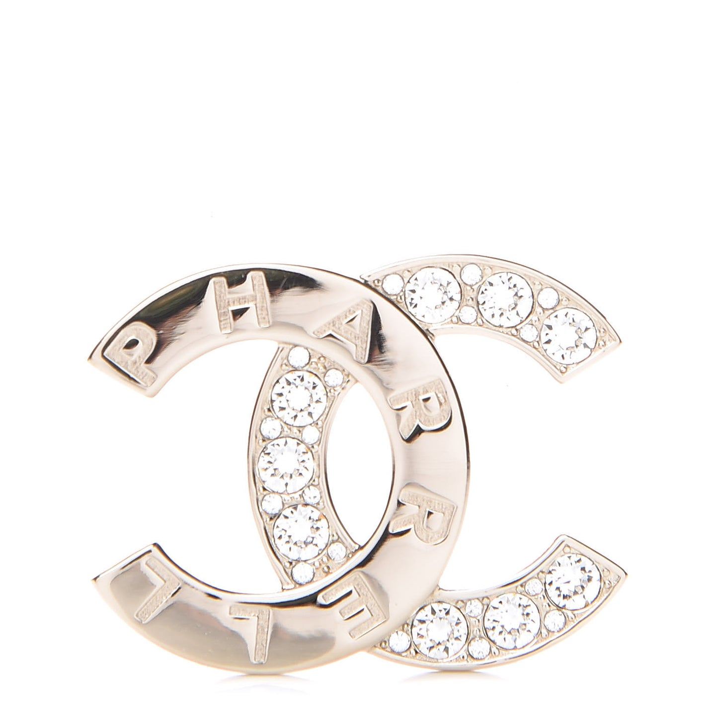 Crystal CC Pharrell Brooch Gold