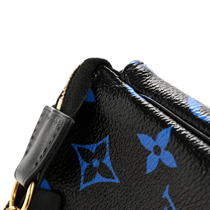 Louis Vuitton Colored Monogram Mini Pochette Accessories Blue Black 9 of 9