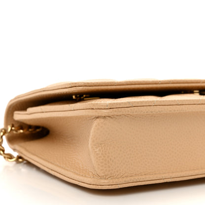 Chanel Caviar Quilted Wallet On Chain WOC Beige 9 of 11