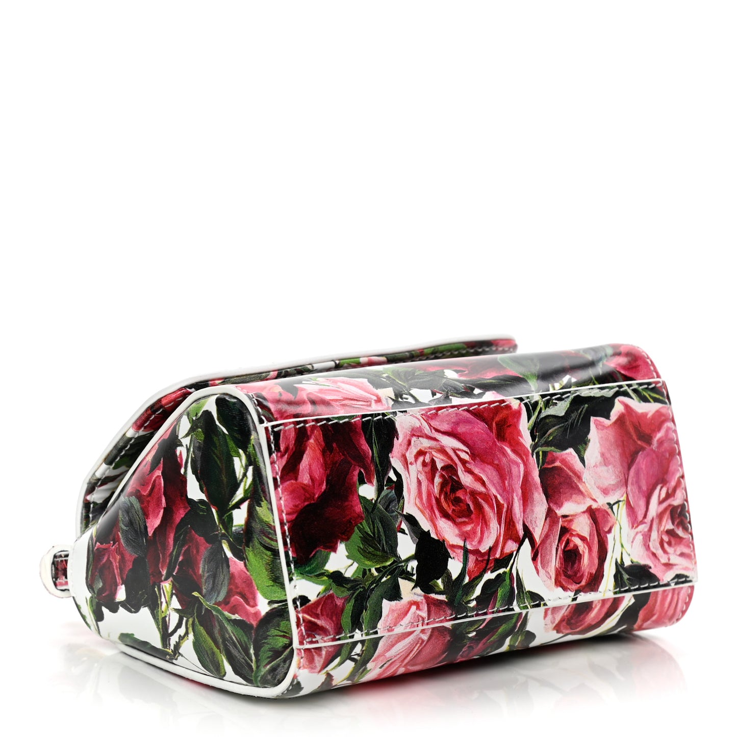 Calfskin Rose Print Micro Miss Sicily Satchel Pink