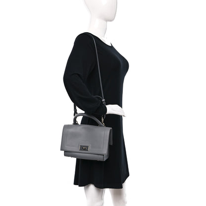 Givenchy Grained Calfskin Mini Shark Lock Satchel Grey 2 of 8