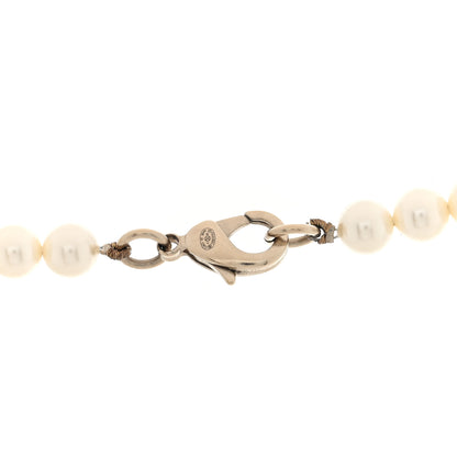 Chanel Graduated Pearl Crystal CC Long Necklace White 4 of 4