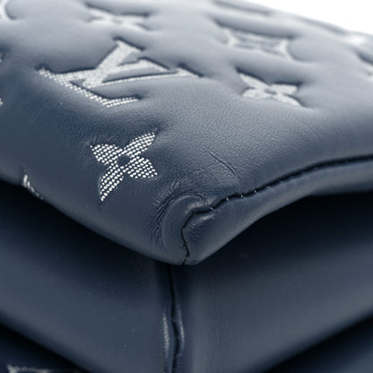 Louis Vuitton Lambskin Embossed Monogram Coussin PM Denim Blue 10 of 12