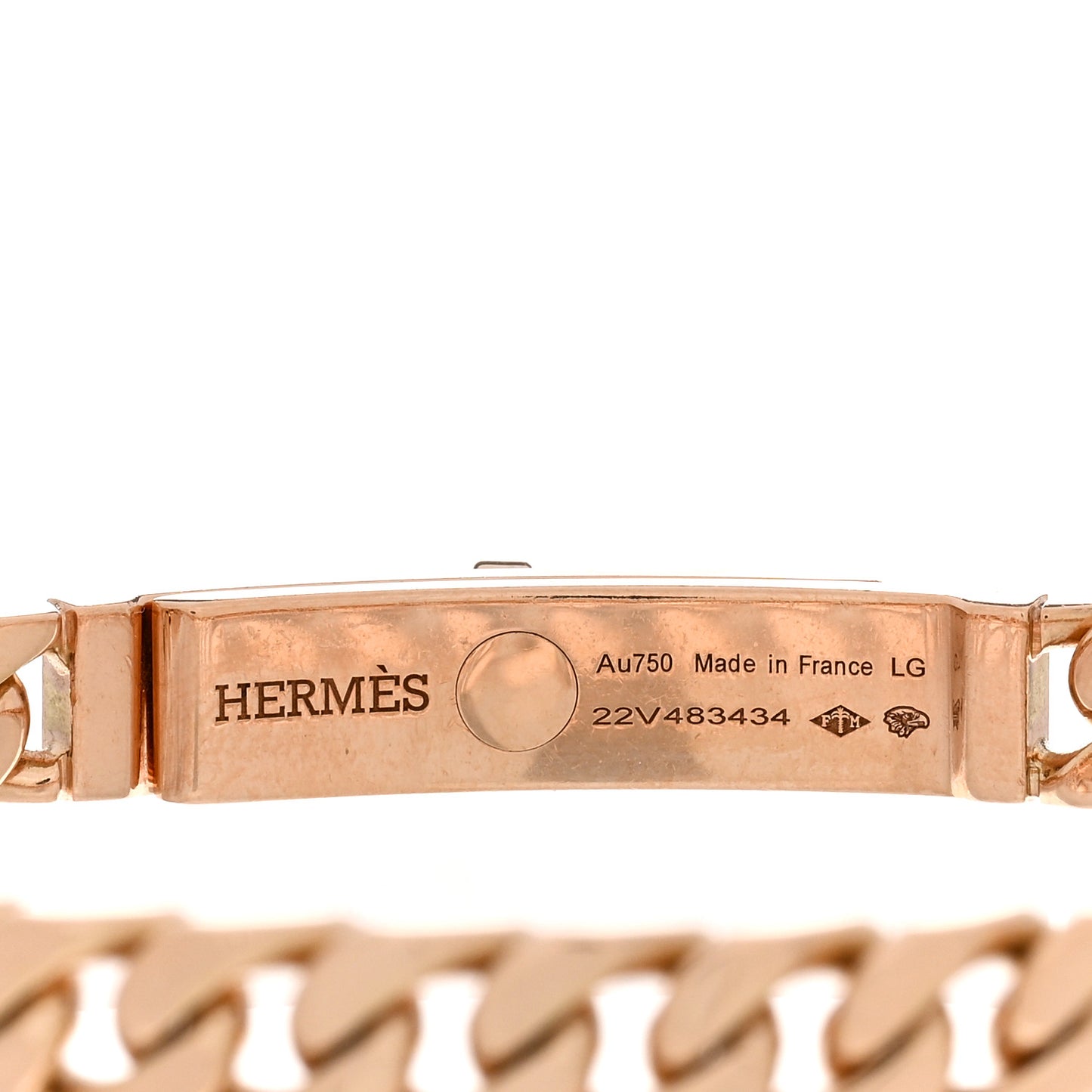 18K Rose Gold Diamond PM Kelly Chaine Bracelet LG