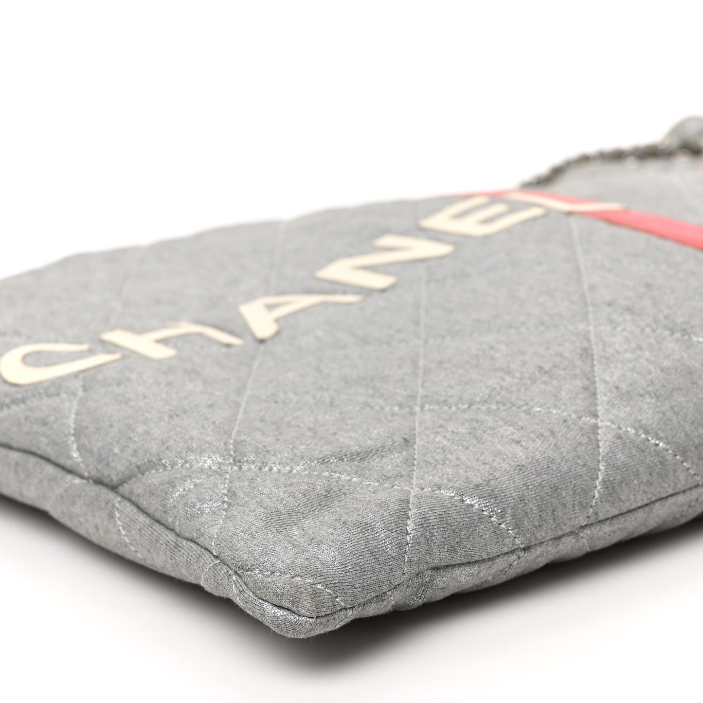Jersey Quilted LA Cabas Bag Silver