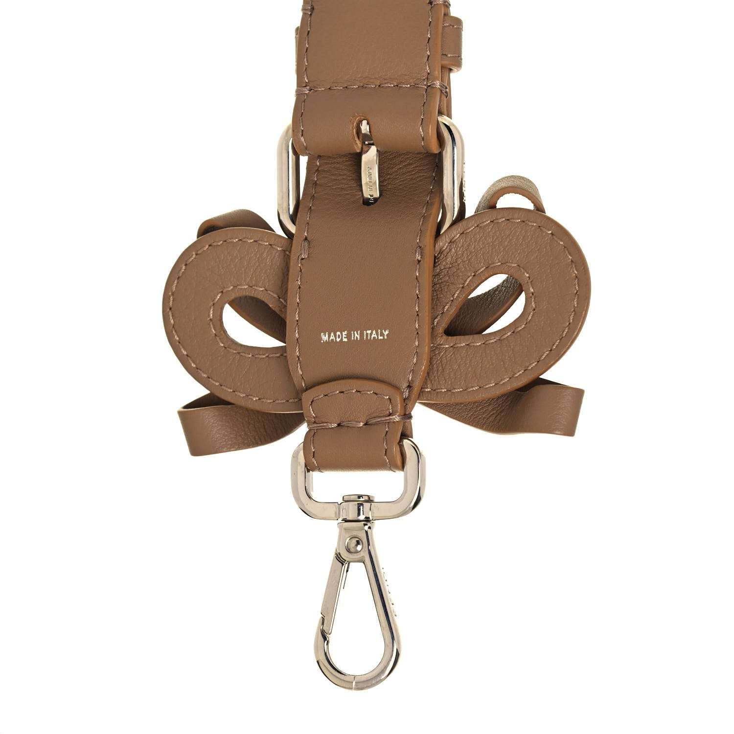 Fendi Vitello Dolce Bow Mini Strap You Sand 4 of 5