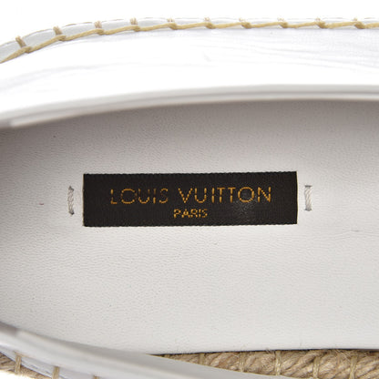Louis Vuitton Lambskin Front Pier Espadrille Flats 38.5 White 8 of 18