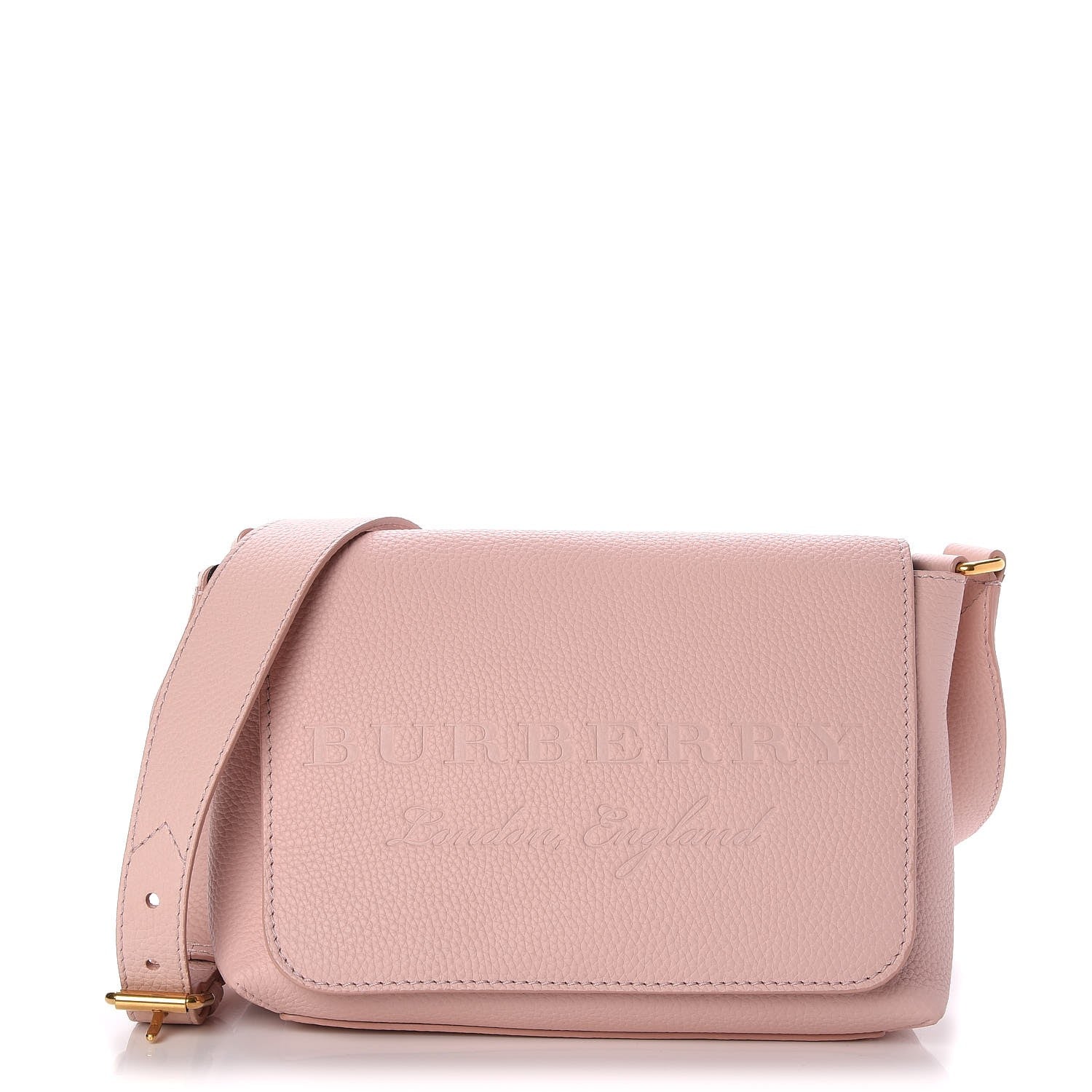 Burberry Signature Grain Small Burleigh Crossbody Bag Pale Ash Rose 1 of 7