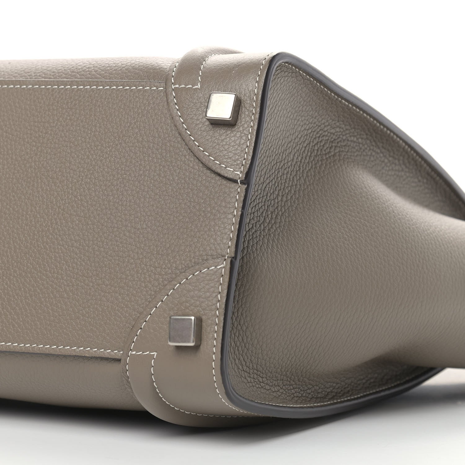 Celine Drummed Calfskin Micro Luggage Souris 9 of 11