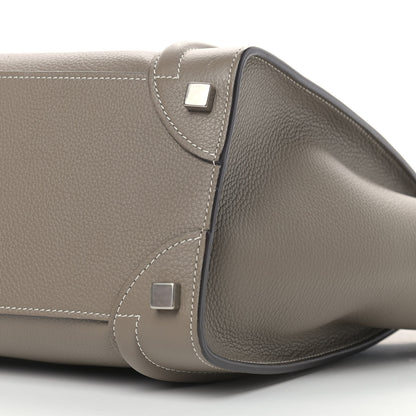 Celine Drummed Calfskin Micro Luggage Souris 9 of 11