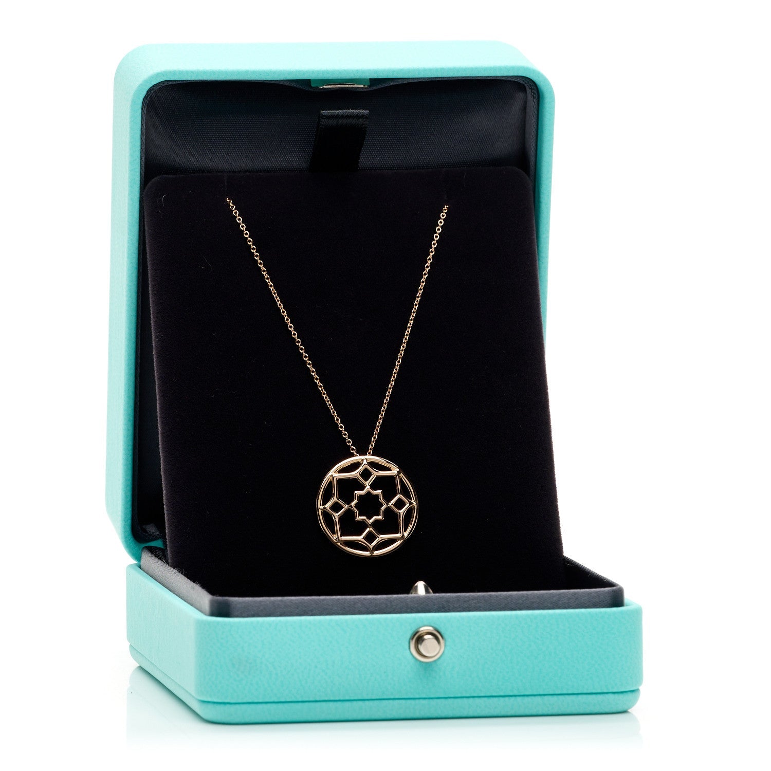 Tiffany 18K Rose Gold Paloma Picasso Marrakesh Round Pendant Necklace 5 of 5