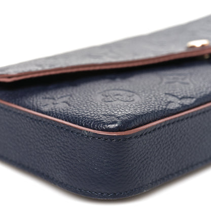 Louis Vuitton Empreinte Pochette Felicie Chain Wallet Marine Rouge 8 of 10