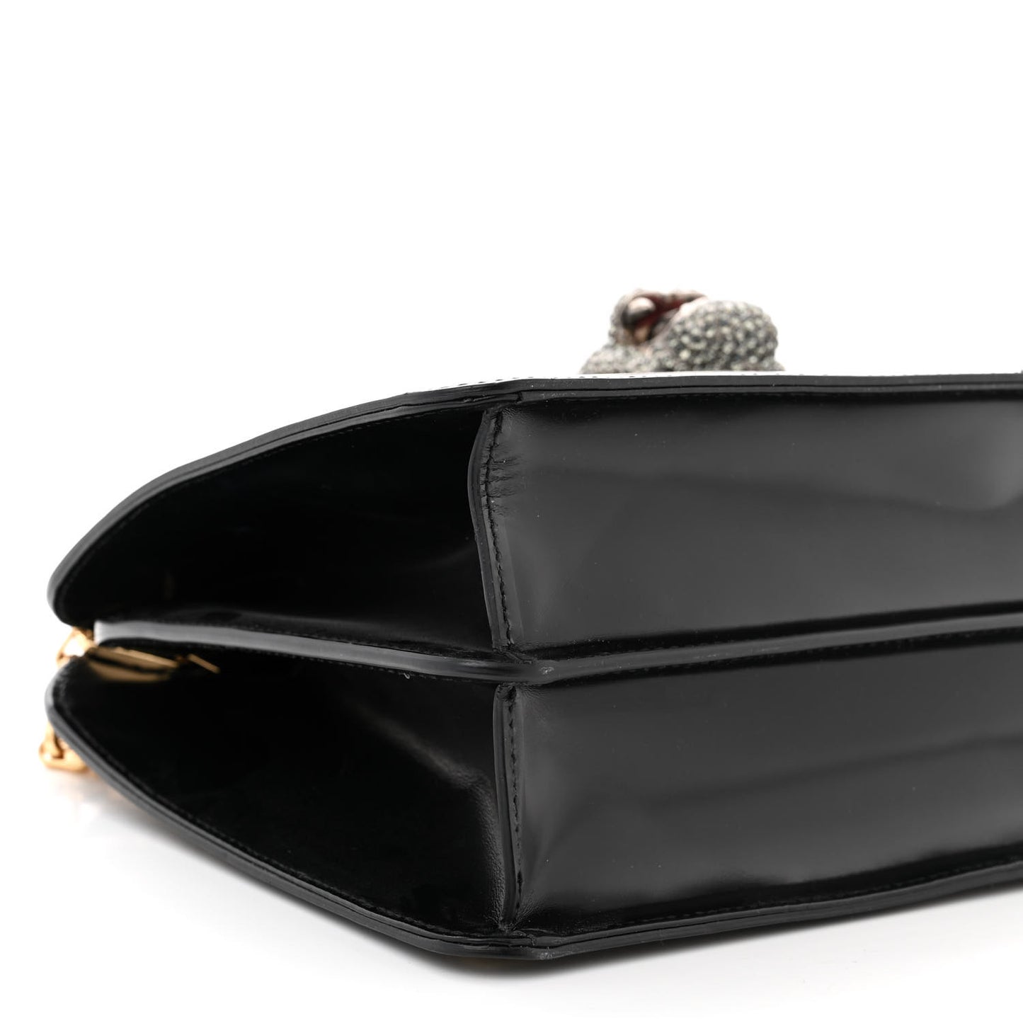 Calfskin Bamboo Medium Thiara Top Handle Bag Black