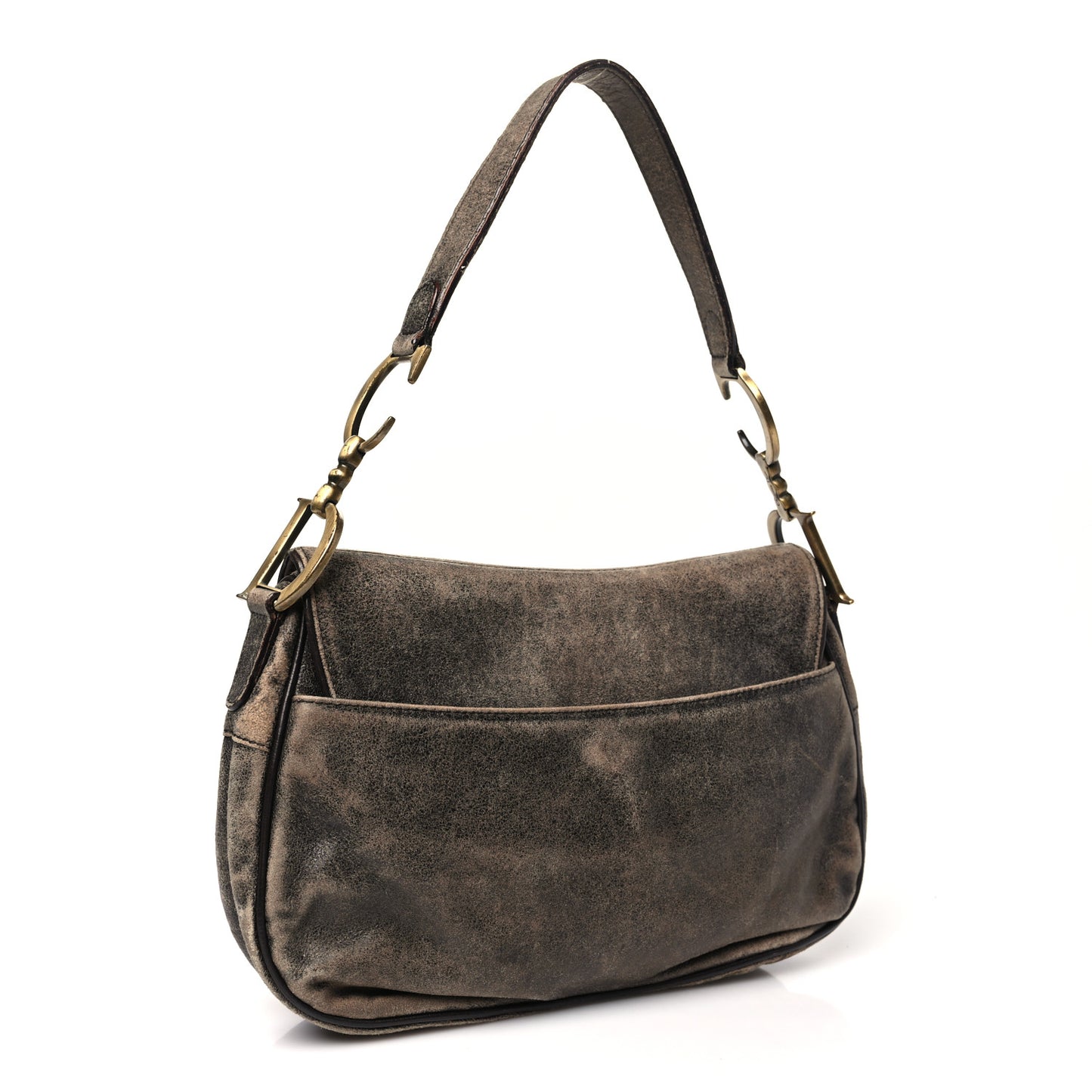 Calfskin Double Saddle Bag Brown