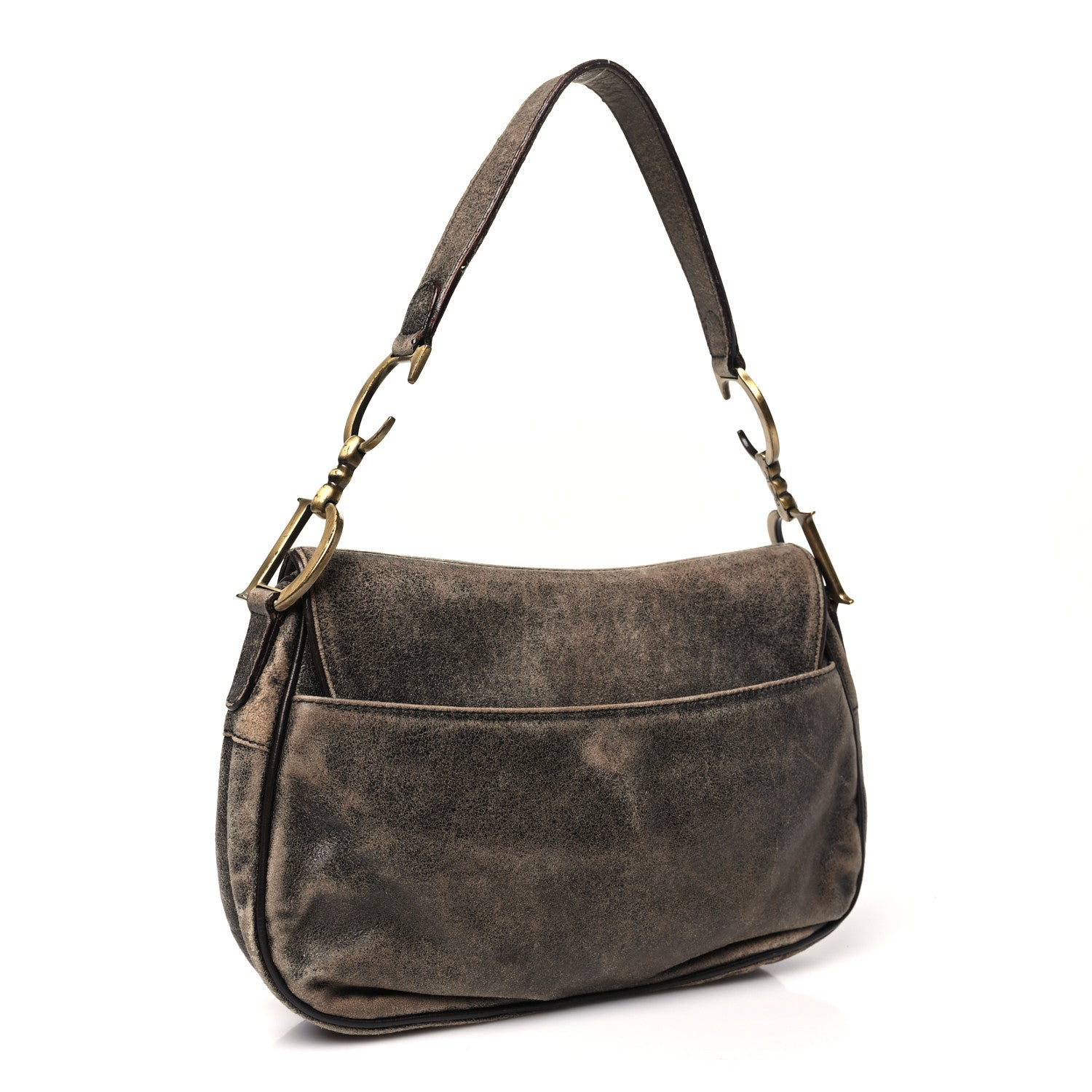 Christian Dior Calfskin Double Saddle Bag Brown 3 of 14