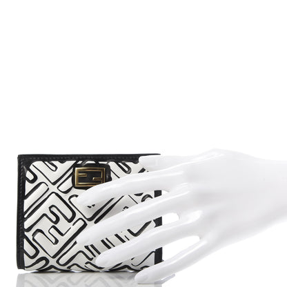 Fendi X JOSHUA VIDES Nappa FF Embossed Baguette Wallet White Black 2 of 7