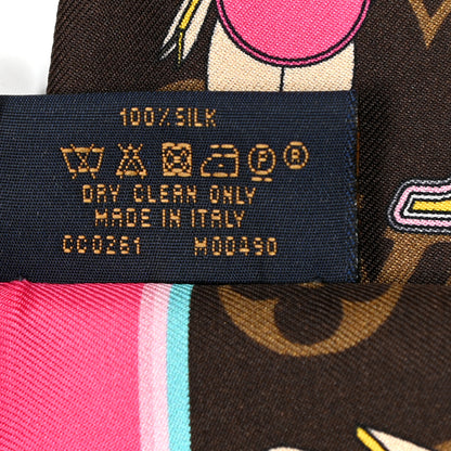 Louis Vuitton Silk Monogram 2021 Hollywood Christmas Animation Bandeau Marron 4 of 4