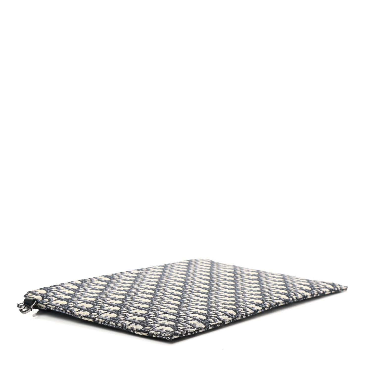 Christian Dior Oblique A4 Flat Pouch Clutch Blue 4 of 7