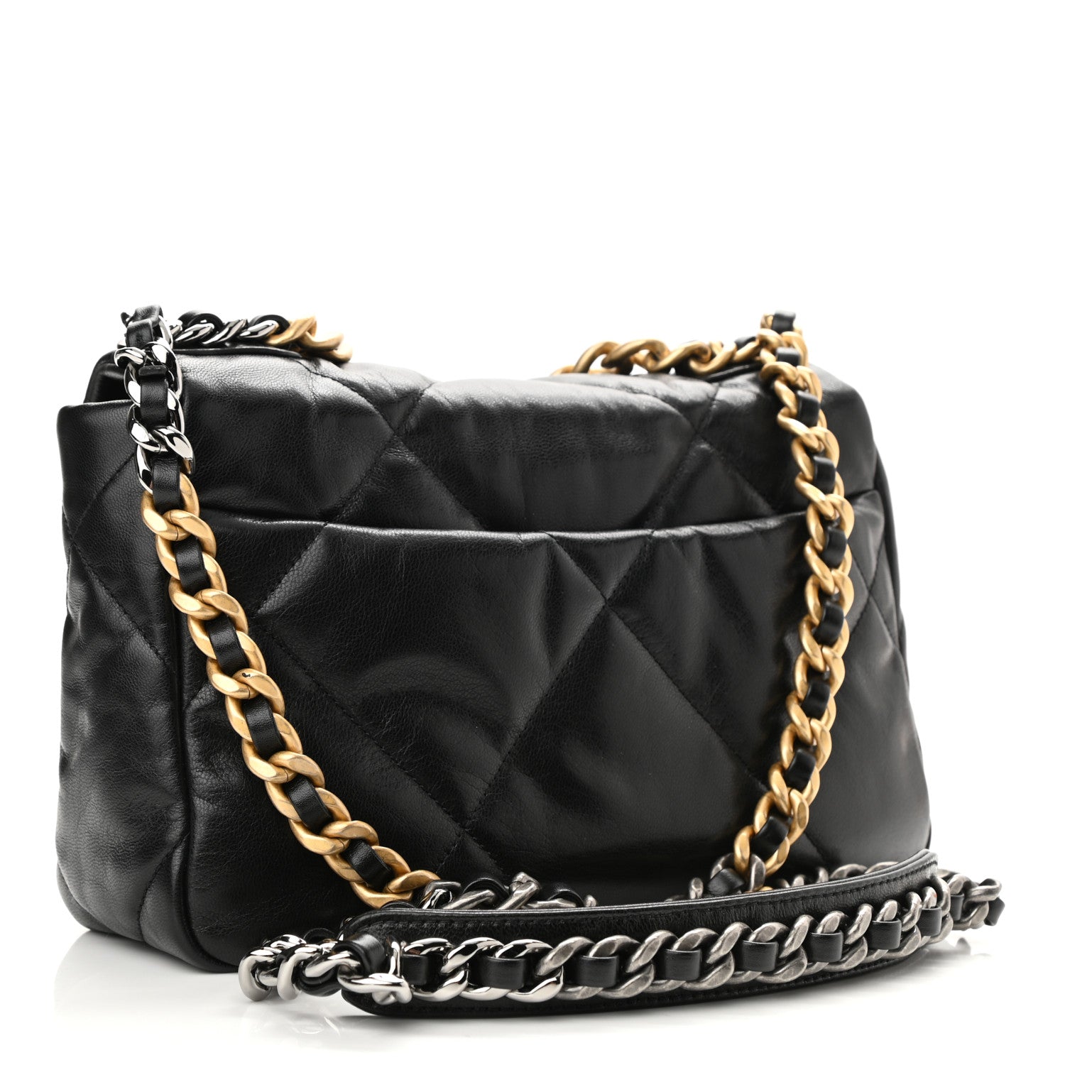 Chanel Lambskin Quilted Medium Chanel 19 Flap Black 3 of 11